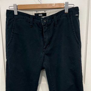 Van's Black Chino Pants Size 30X31 3143BLK RN 96277